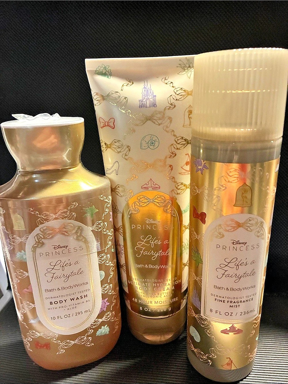 Disney Lips Like Fairytale Body Wash, Cream & Fragrance Mist Set